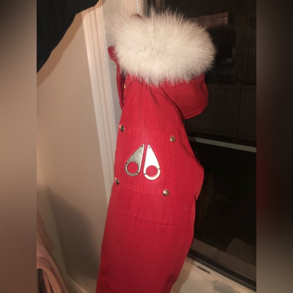 I am selling my son’s moose knuckle winter jacket. Rarely worn - Picture 2 of 2